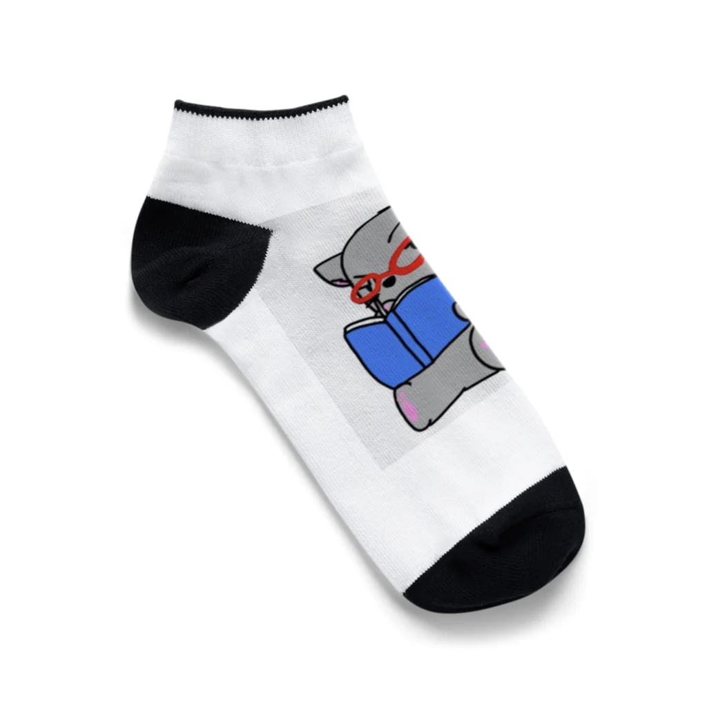 Kujakuの朗読猫 Ankle Socks