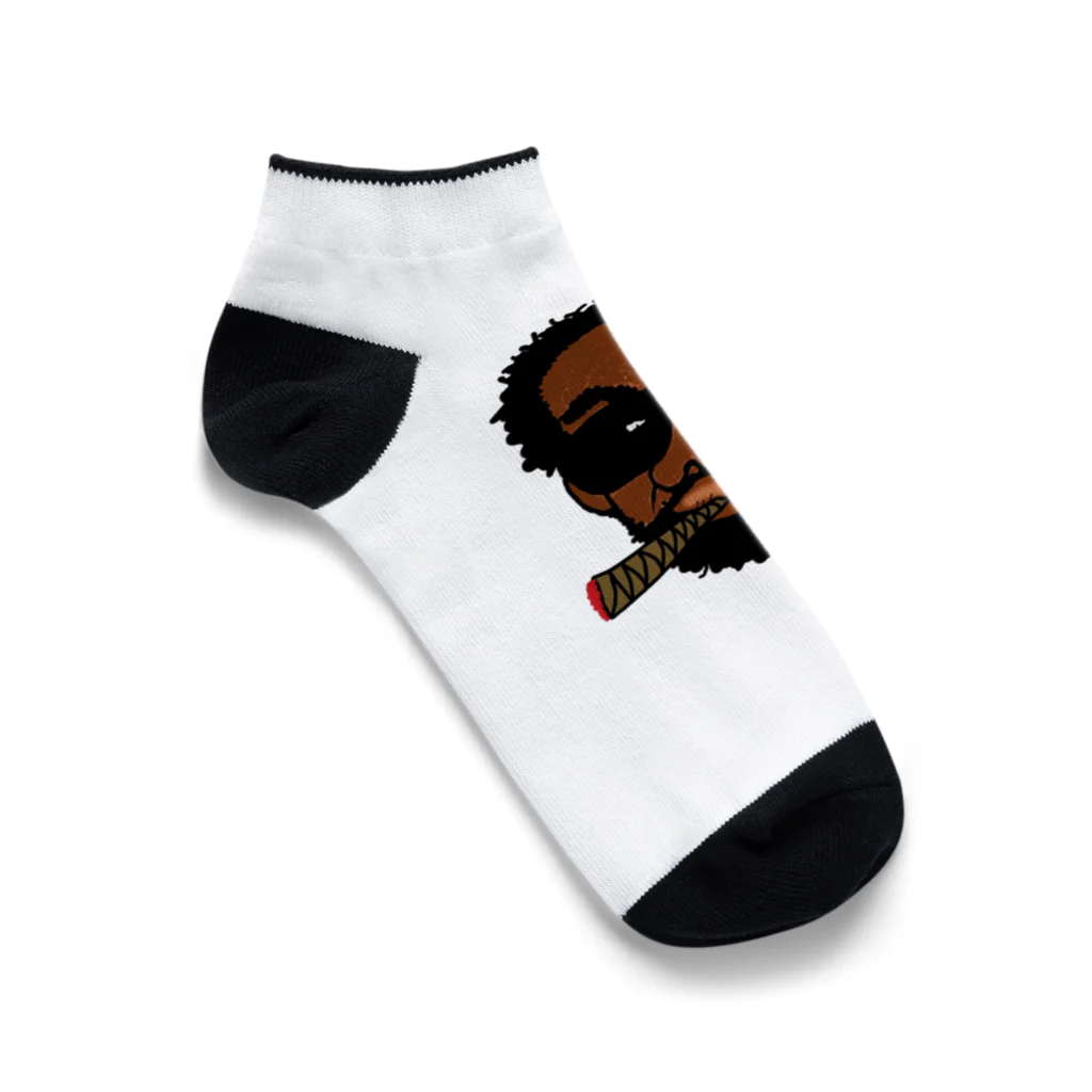 white snakeのBlack  Music Oyaji Ankle Socks