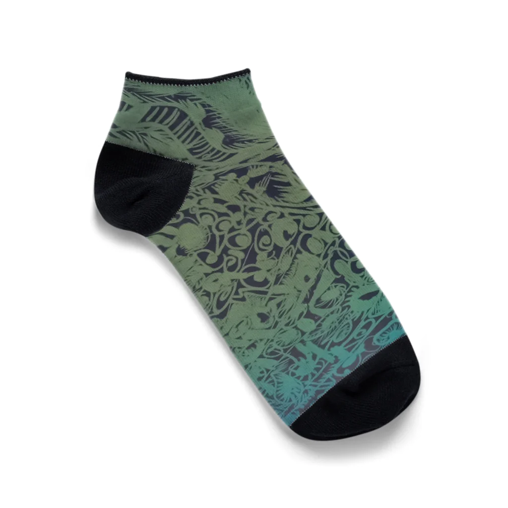 runboの太陽と龍 Ankle Socks