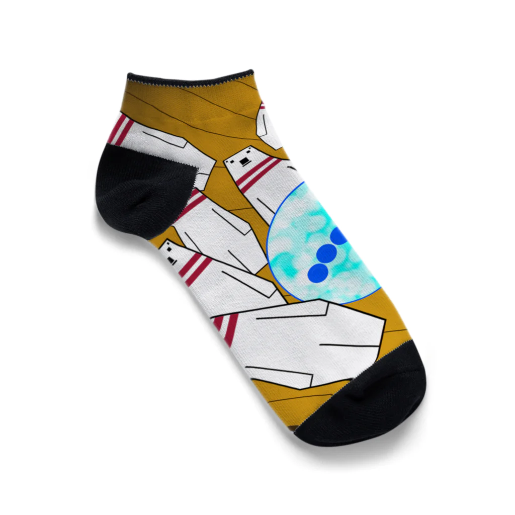 ほかほかしろくまのあったかざっかやのしろくまボウル Ankle Socks