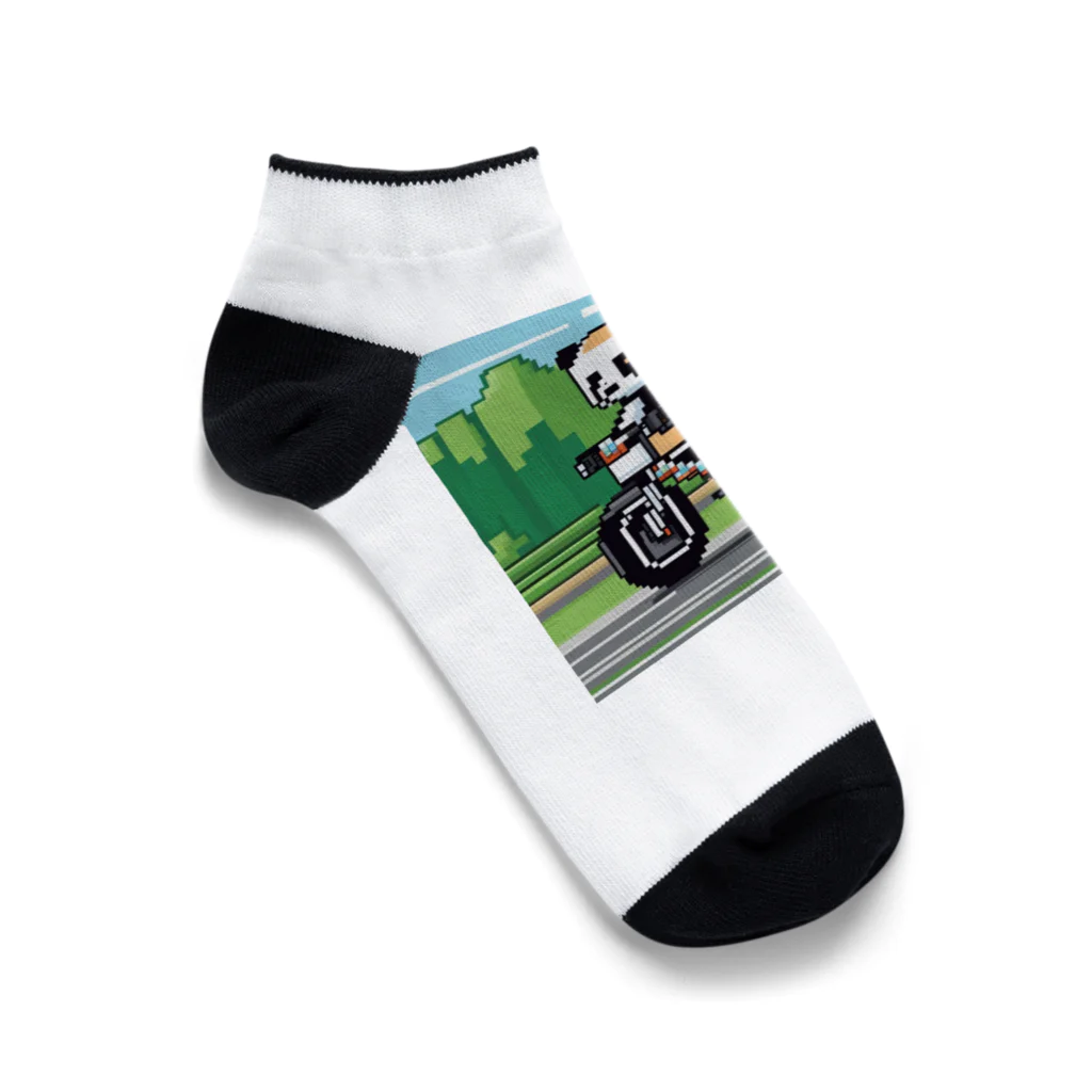 Tomochan商店のパンダがロードレーサーに Ankle Socks