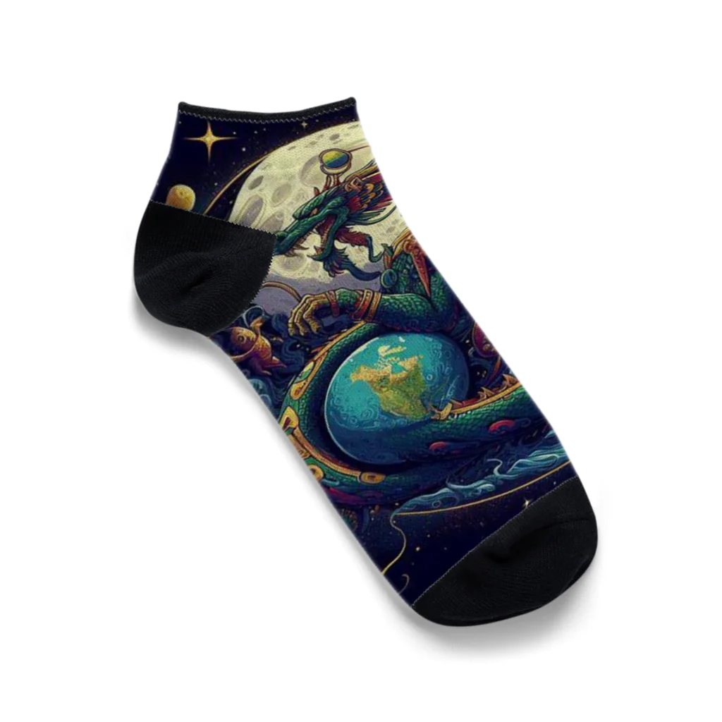 5656ショップのMOON DRAGON  Ankle Socks