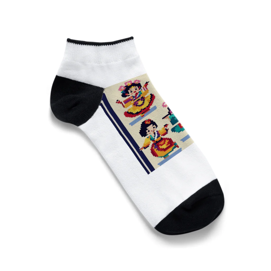 クロスクリエイティブの琉球の風に舞う Ankle Socks