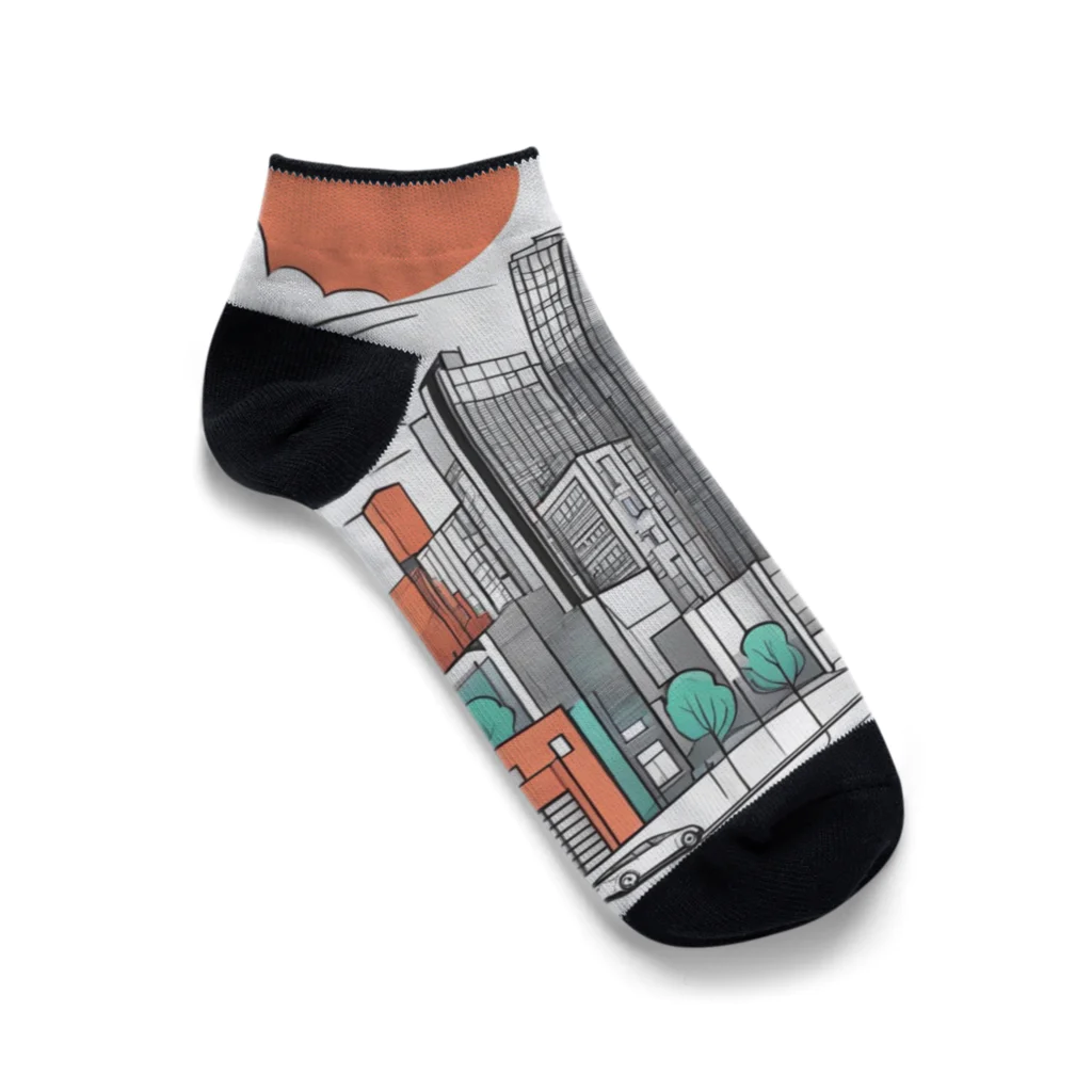 ANTARESの都市の雰囲気やストリートアートスタイルを反映させたデザイン Ankle Socks