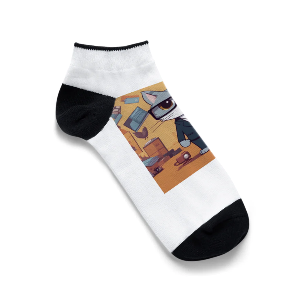 アニマルセラピーのキャット・イン・スーツ Ankle Socks