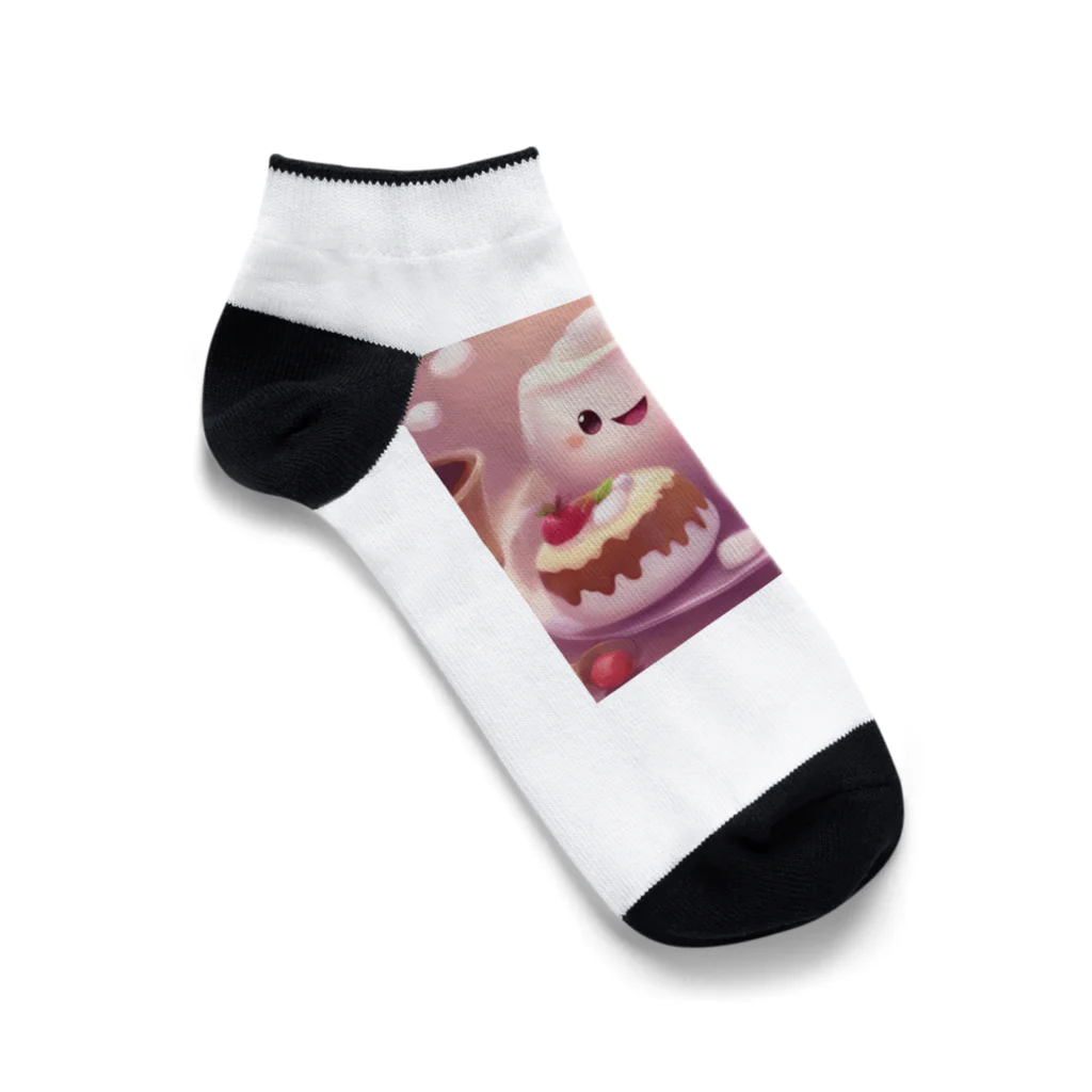 amxafukのふわふわマシュマロかわいいプリン Ankle Socks