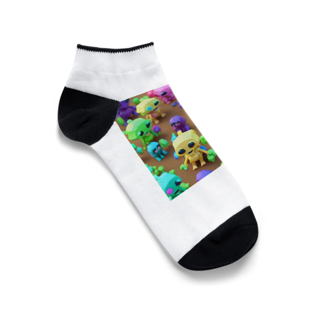 かんむりわっしーの集まれKAWAii宇宙人 Ankle Socks