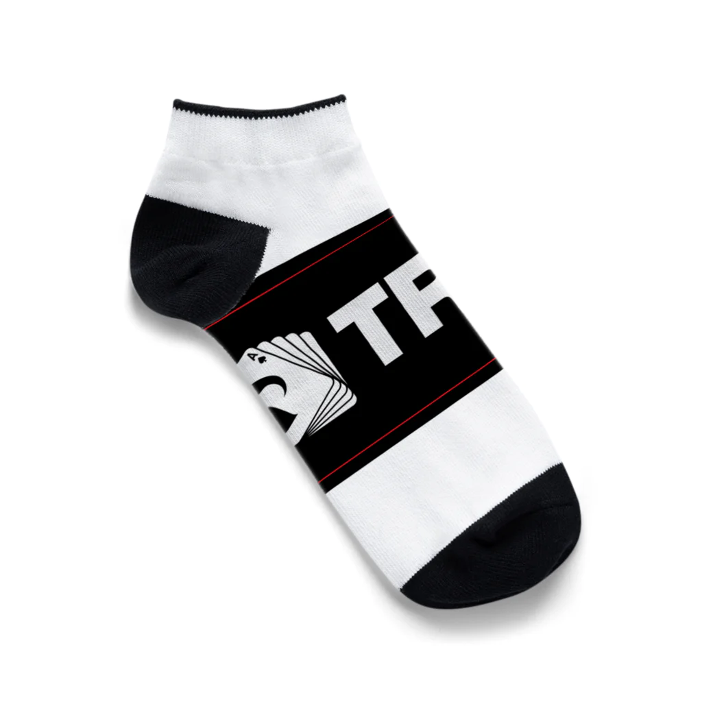 TRUMPの黒　TRUMPロゴ（タグデザイン） Ankle Socks