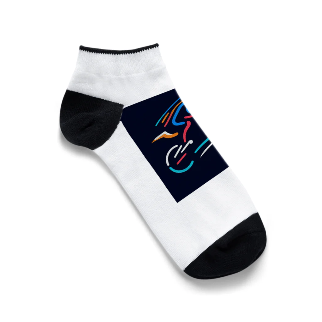 justraverのラインアートバイク（スーパーバイク） Ankle Socks