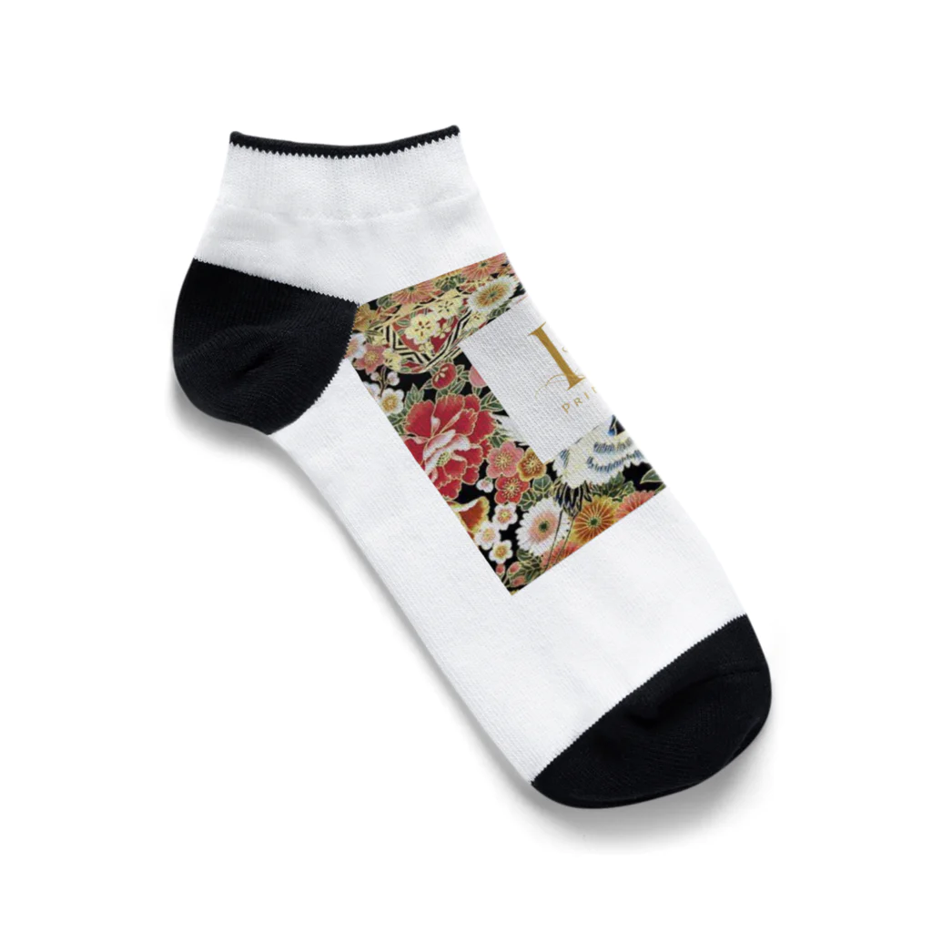 ROYAL Princessの和洋融合デザインシリーズ（黒） Ankle Socks