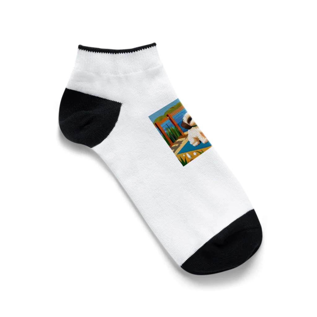 小物屋の夏色シーズー Ankle Socks