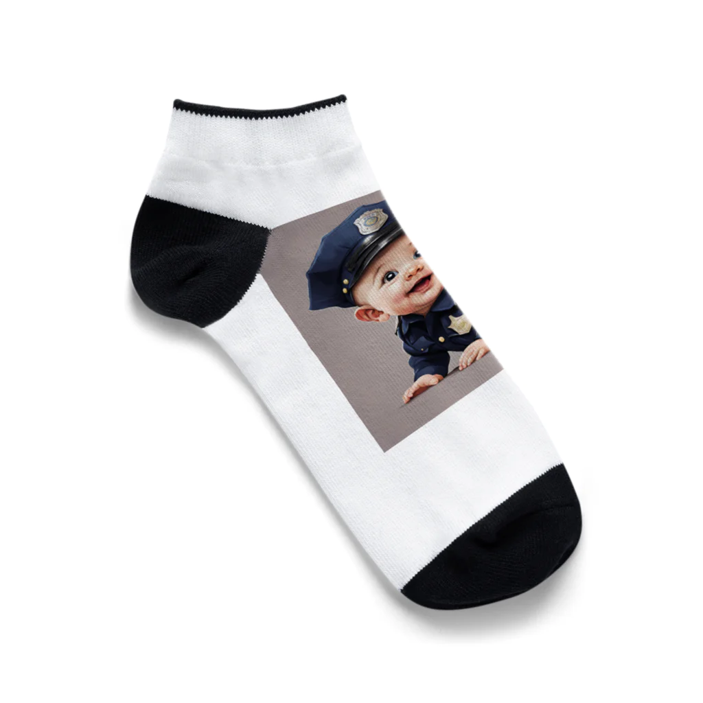 可愛いは宇宙の赤ちゃんポリス Ankle Socks