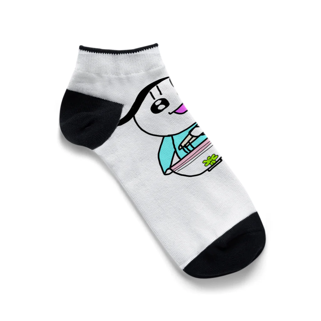 ポコ天市場のラーメンを食べるHachikajiri nozomi Ankle Socks