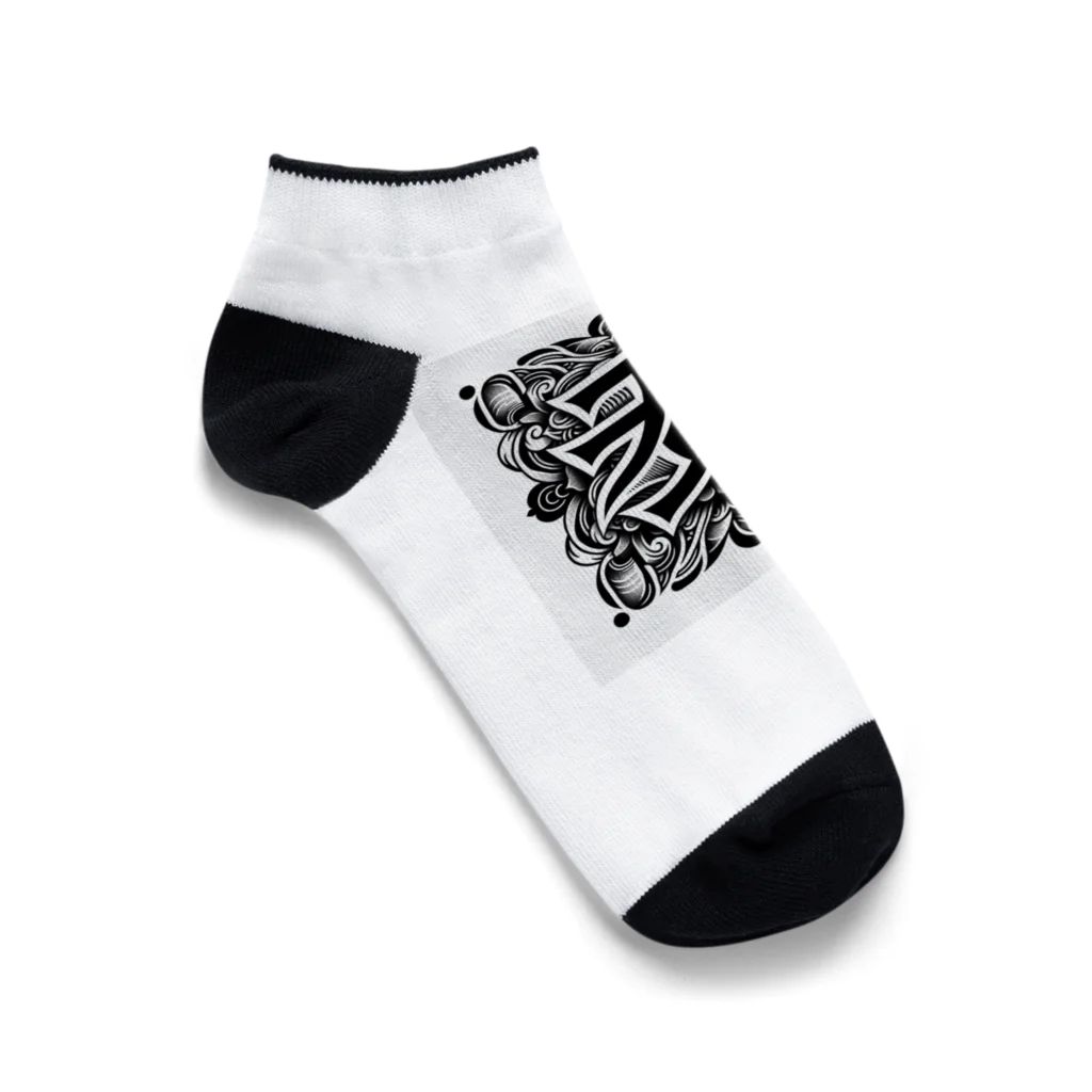 h-takujirouの梵字「クリーク」 Ankle Socks