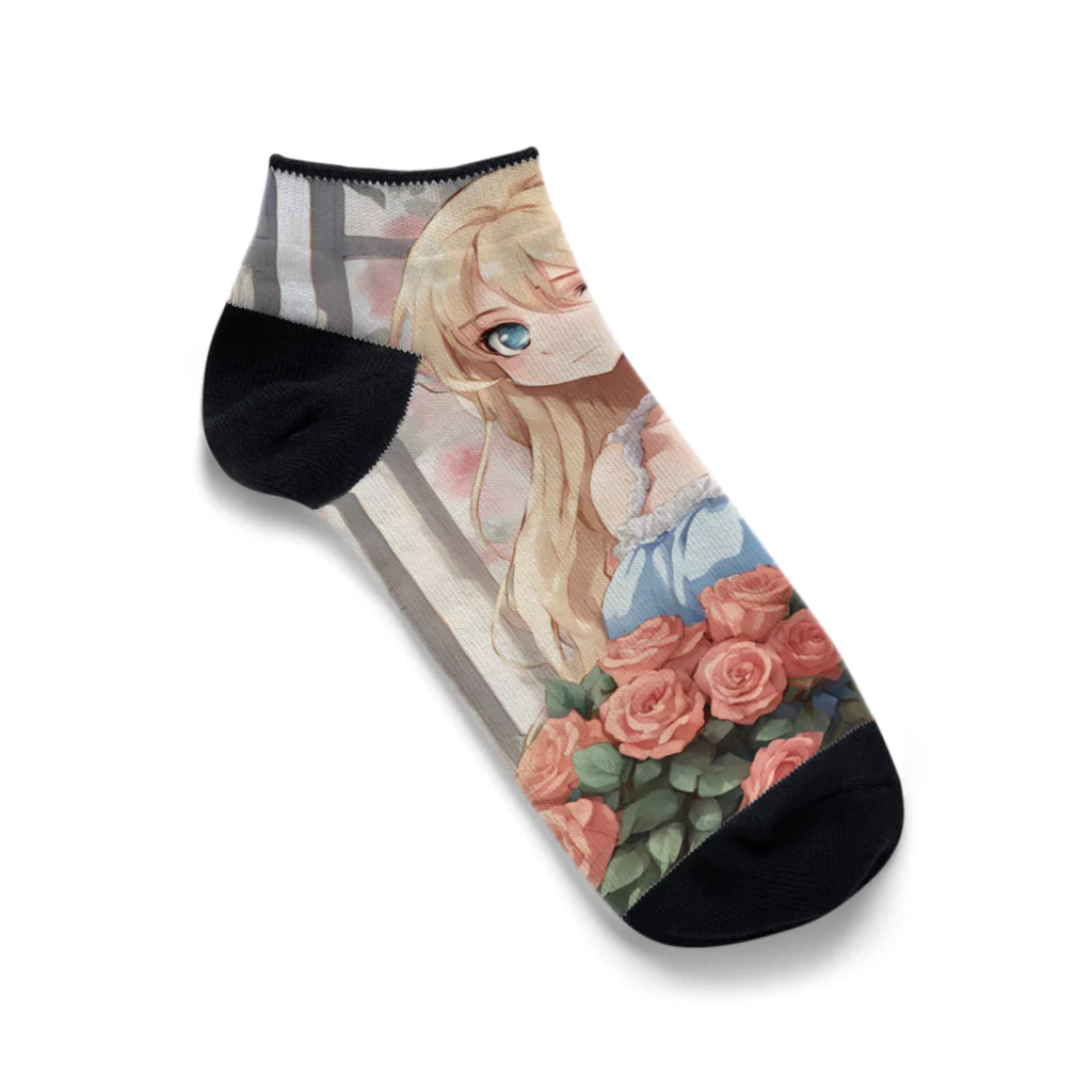 プリンゴブリンの花束バラ子さん Ankle Socks