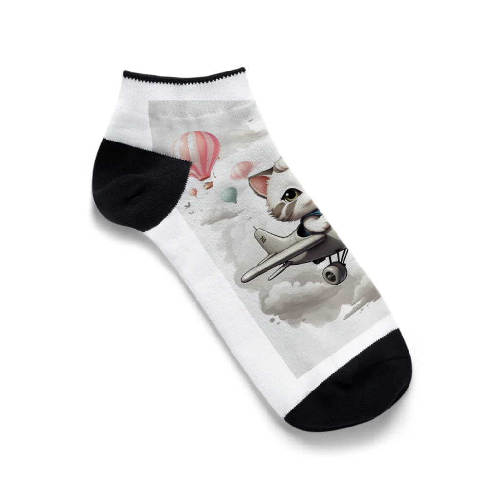 dorakiti0712のスカイキャット Ankle Socks