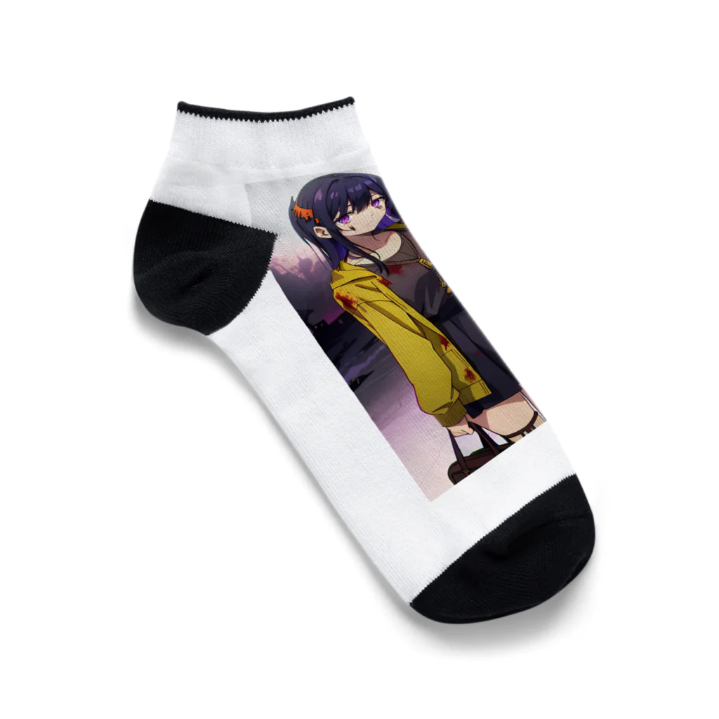 ほっこりアニメマートのゾンビィ～10 Ankle Socks