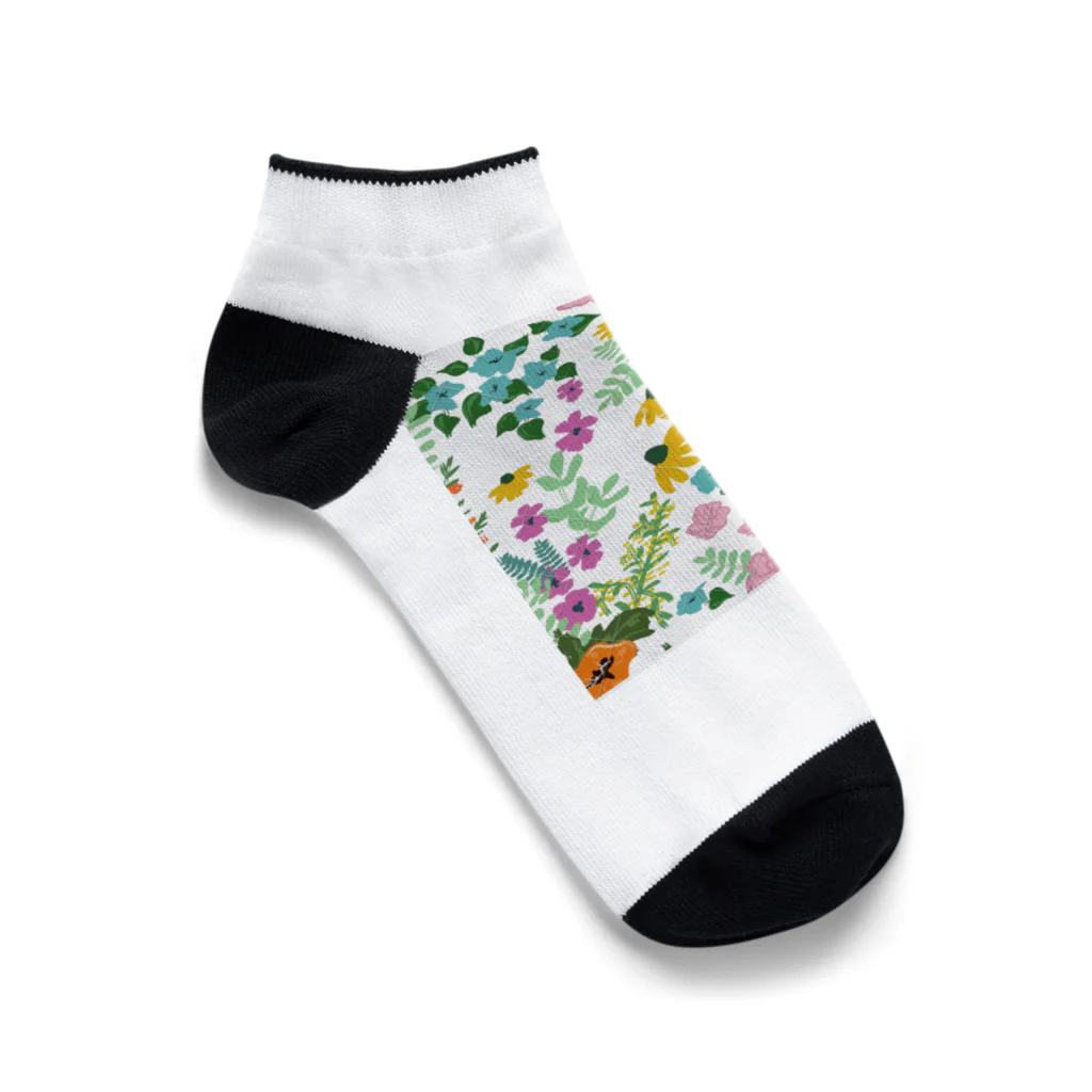 Happy Shopの爽やか花柄 Ankle Socks