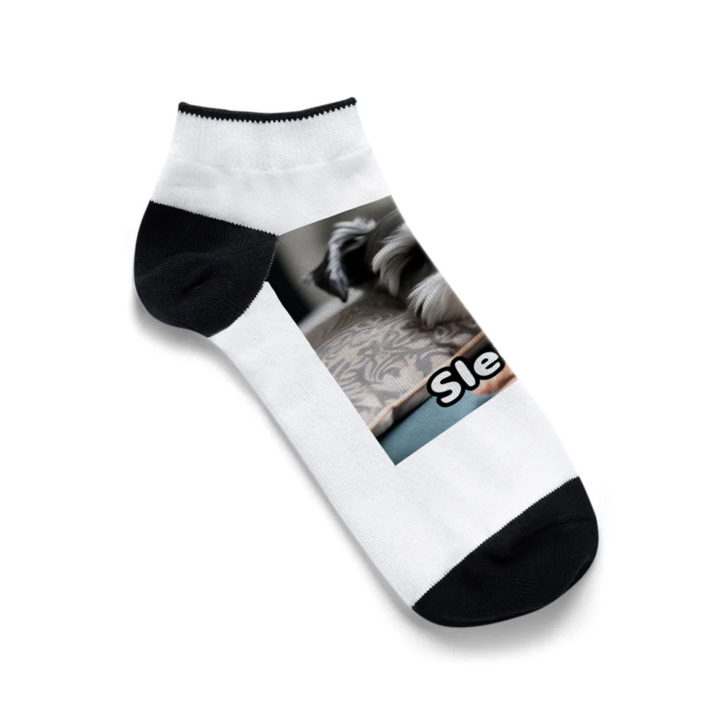 kkb81の眠そうなミニチュア・シュナウザー Ankle Socks