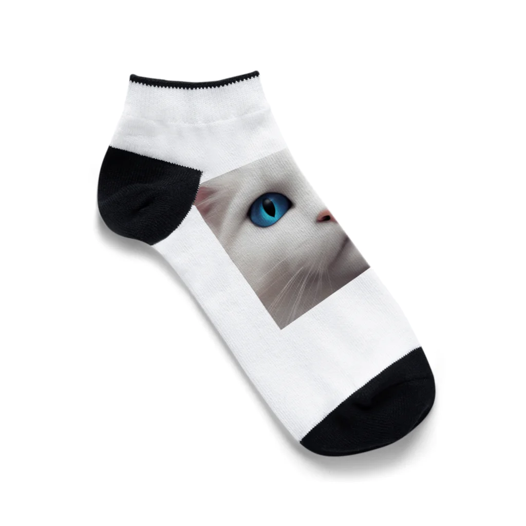 Mystic Blueの猫のMystic Blue Ankle Socks