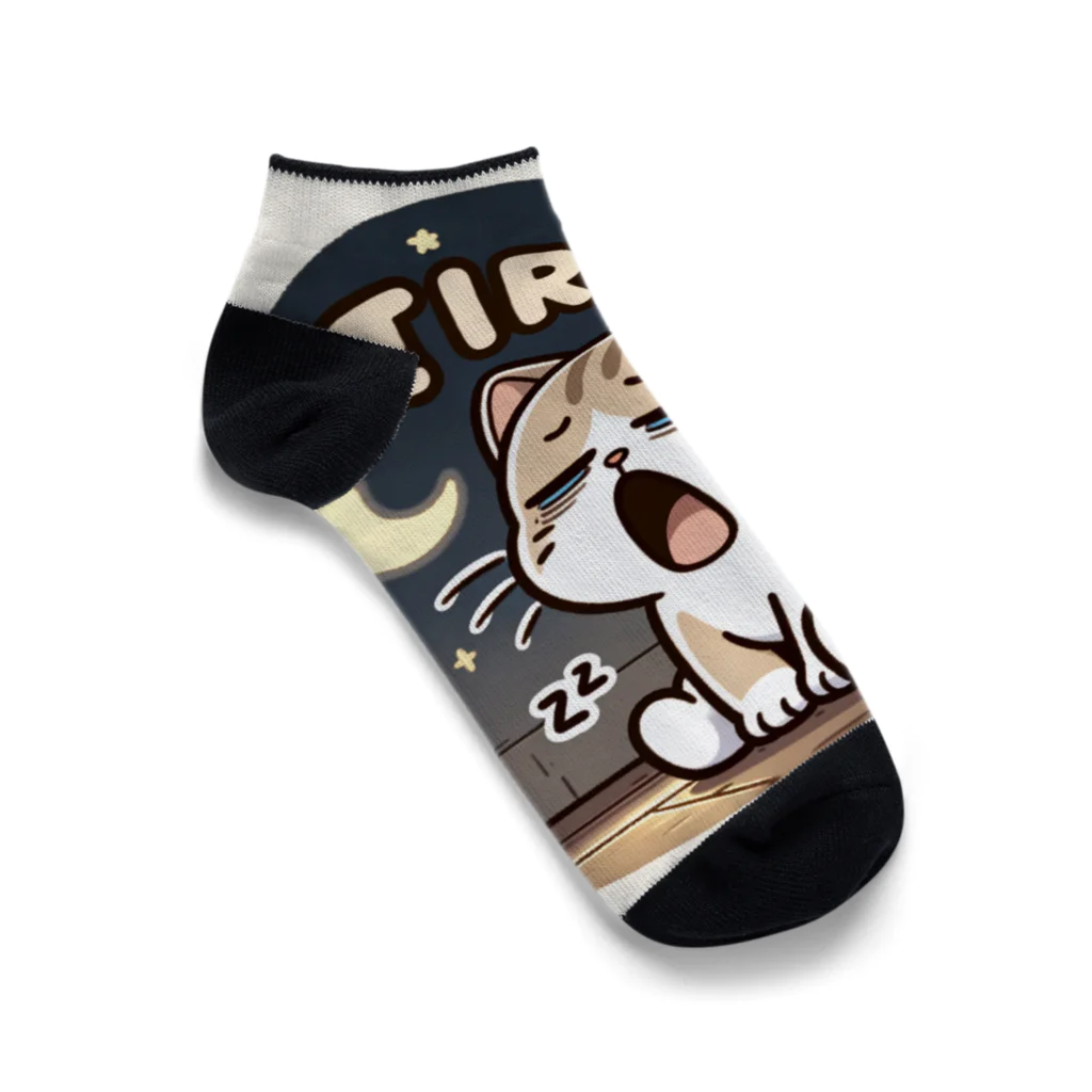 mimikkyu322のTired cat7 Ankle Socks