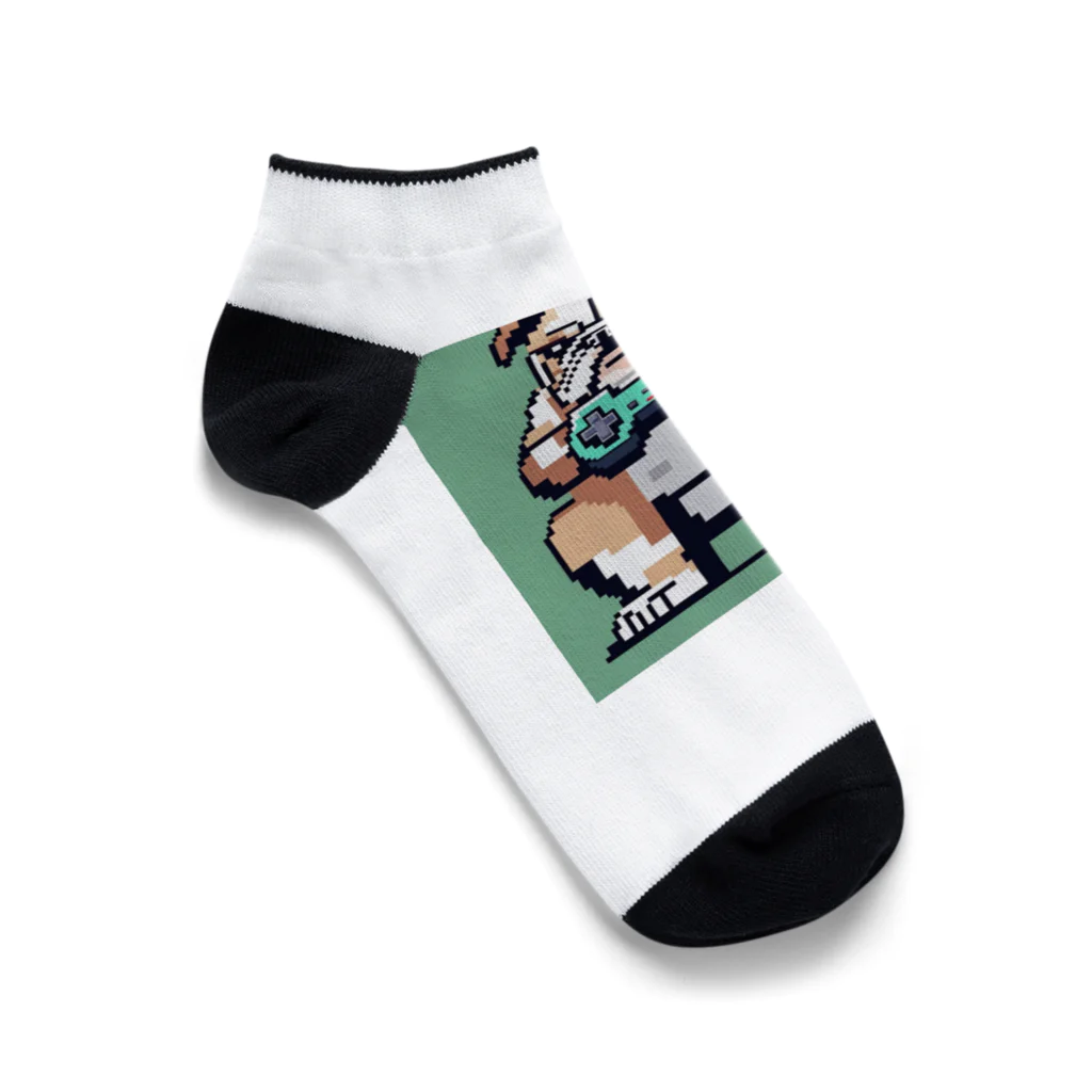 barisukaのゲーム中毒のブルドッグ Ankle Socks