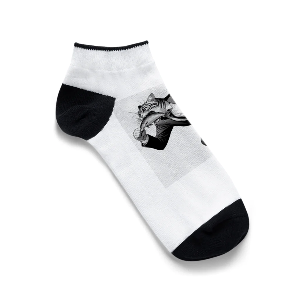 ありSHOPのビジネスキャットのランチタイム Ankle Socks