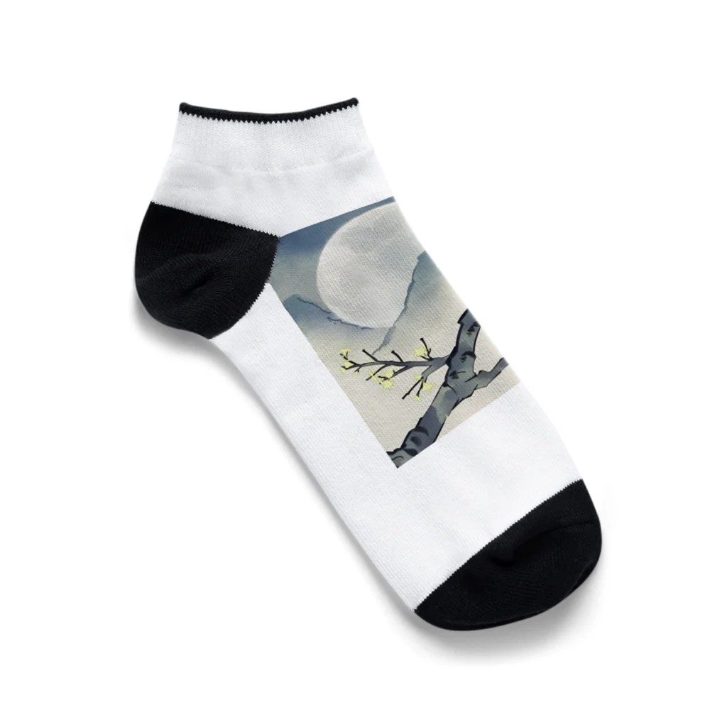 bigbamboofamilyの眠りの梟 Ankle Socks