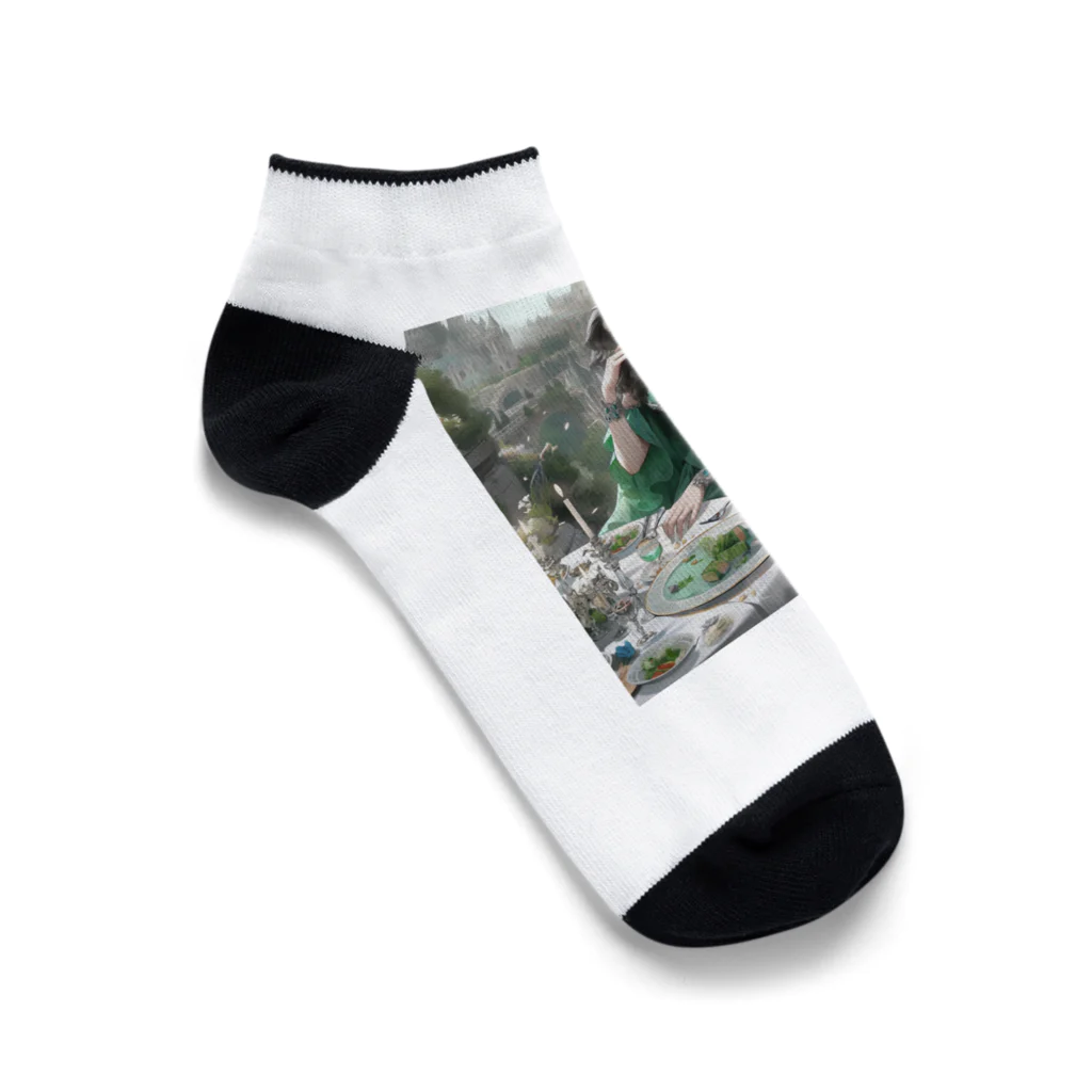 AQUAMETAVERSEの豪華客船でディナー　sanae 2074 Ankle Socks