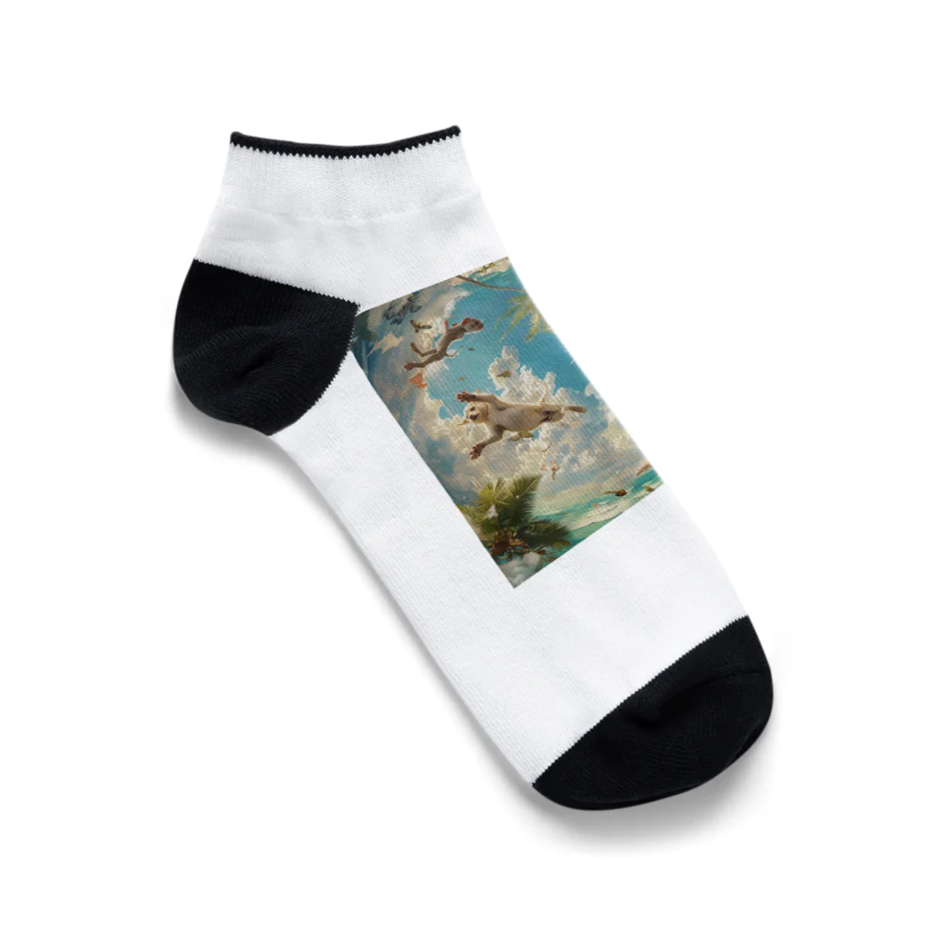 AQUAMETAVERSEのワンちゃんたちのパラダイス アメジスト 2846 Ankle Socks