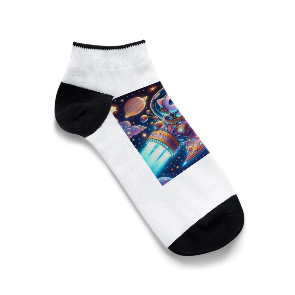 katohkouchiの宇宙冒険キトゥンズ Ankle Socks