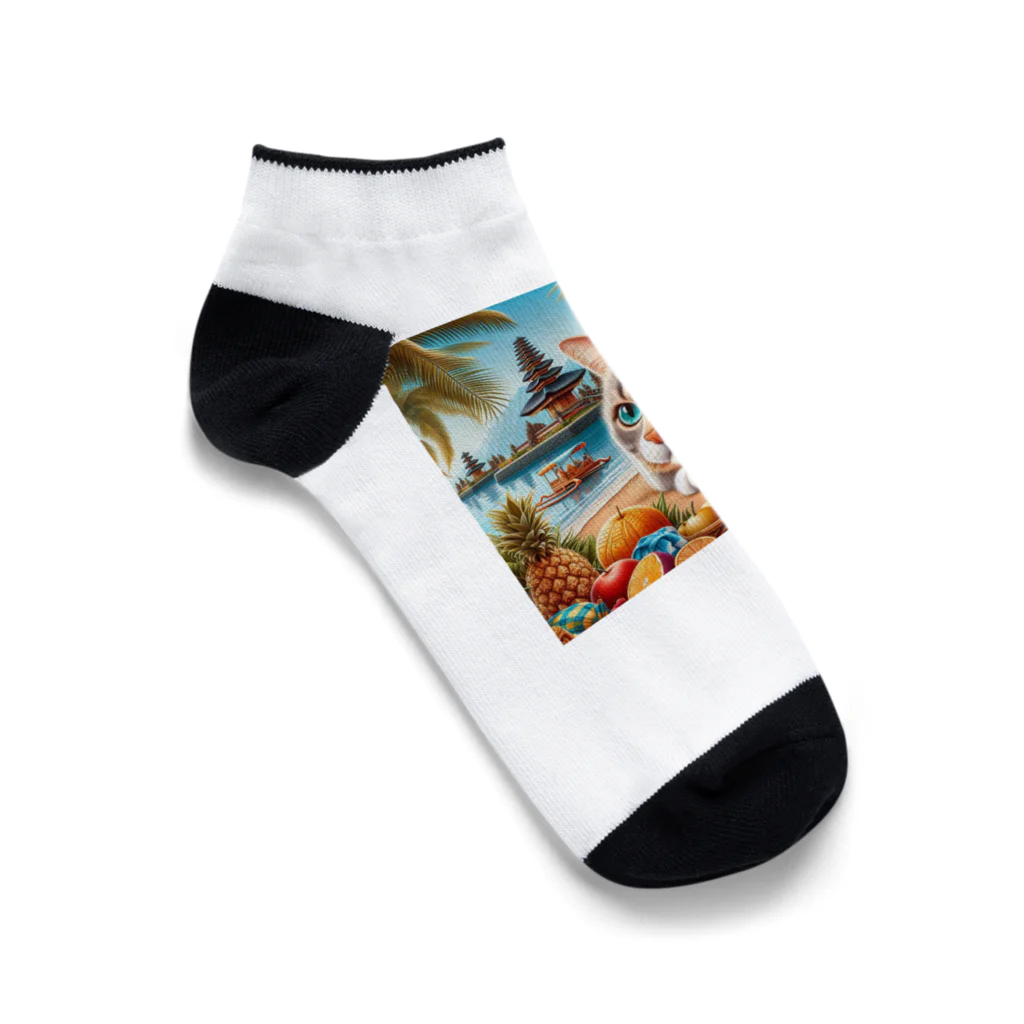 jkmurataの旅大好きなカッコいいねこがバリ島でのんびり Ankle Socks