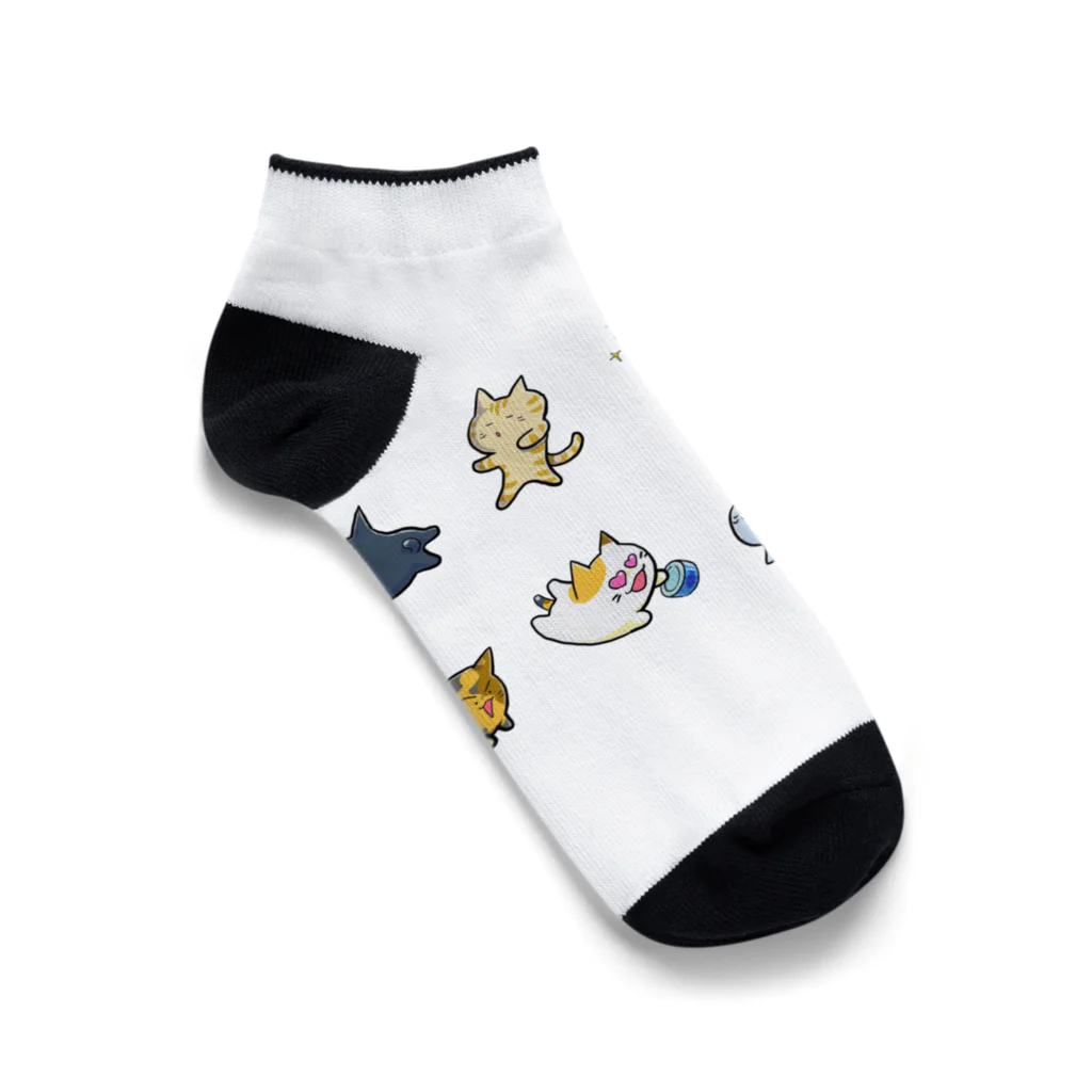 もふもふ堂の猫たちの集会 Ankle Socks