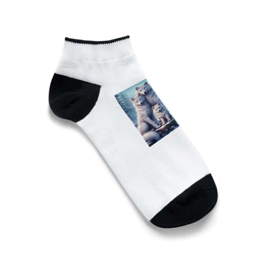 SWQAのオオカミファミリー Ankle Socks