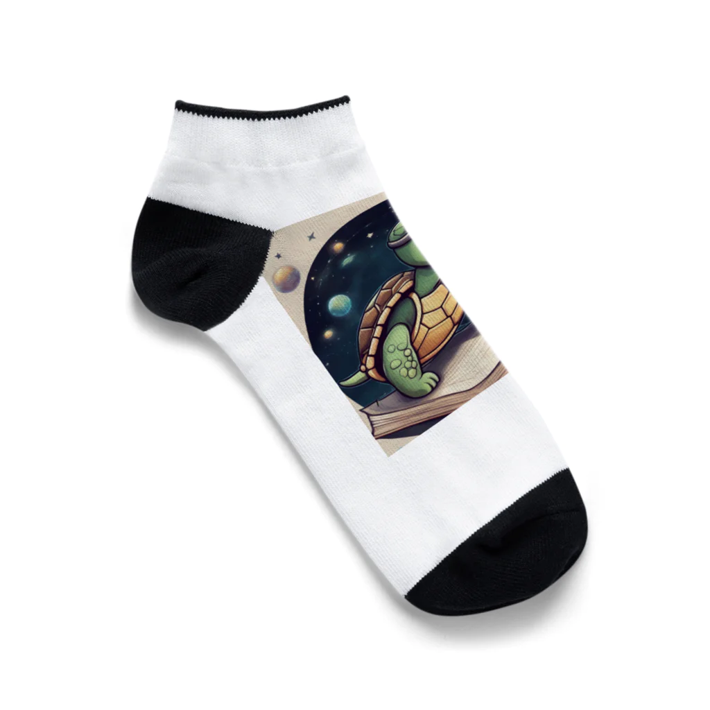 宇宙屋さんの宇宙勉強かめ Ankle Socks