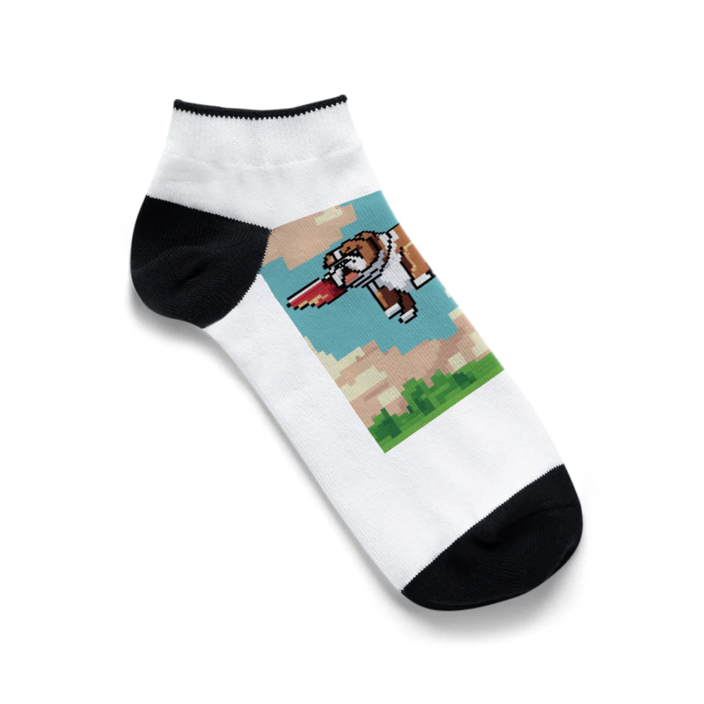 barisukaの空を飛ぶブルドッグ Ankle Socks