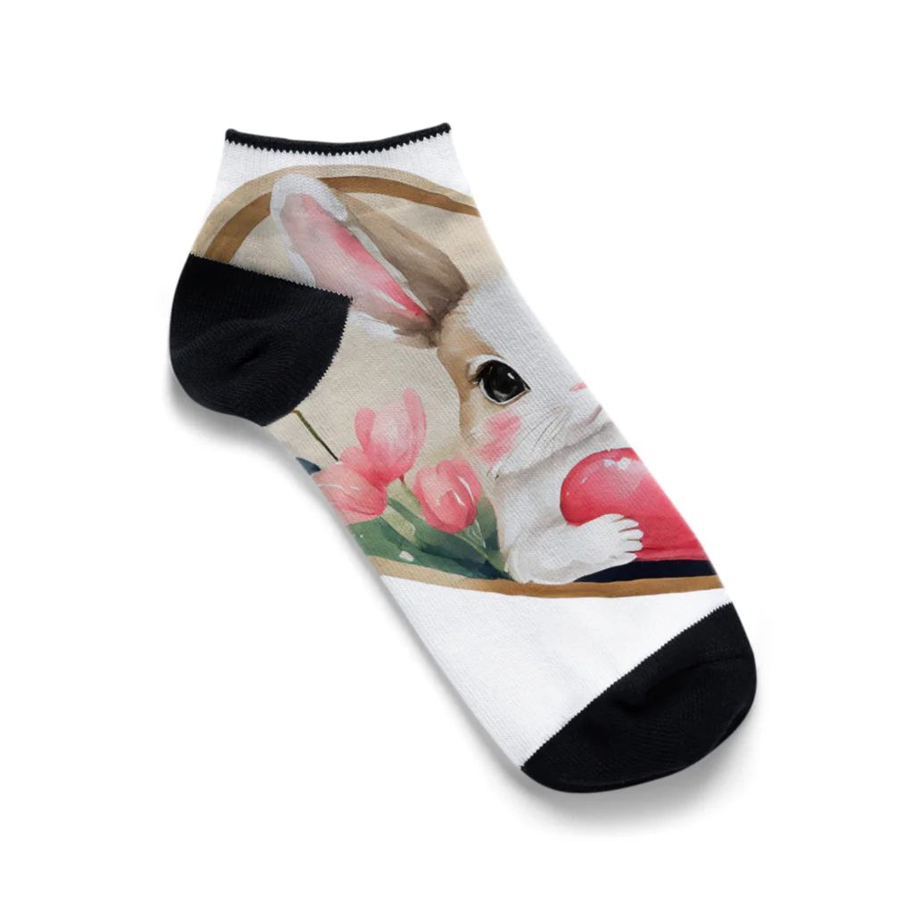 うさぎやのハートを持ったうさぎ3 Ankle Socks