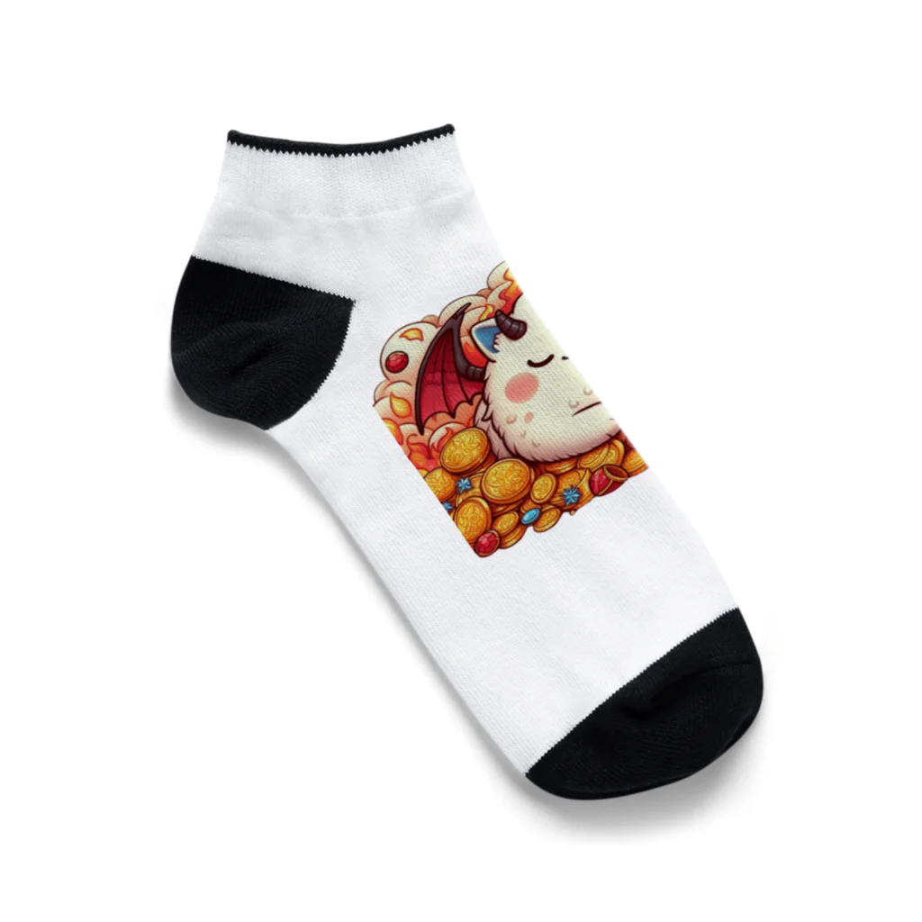 nekodoragonのおやすみ！猫ドラゴン　背景透過ver Ankle Socks