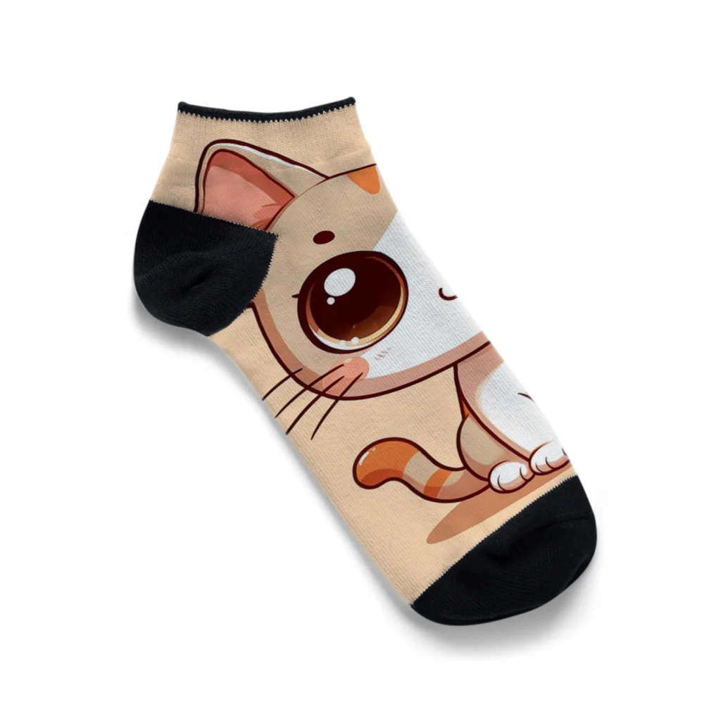 yos-1292583のねこニコばん Ankle Socks