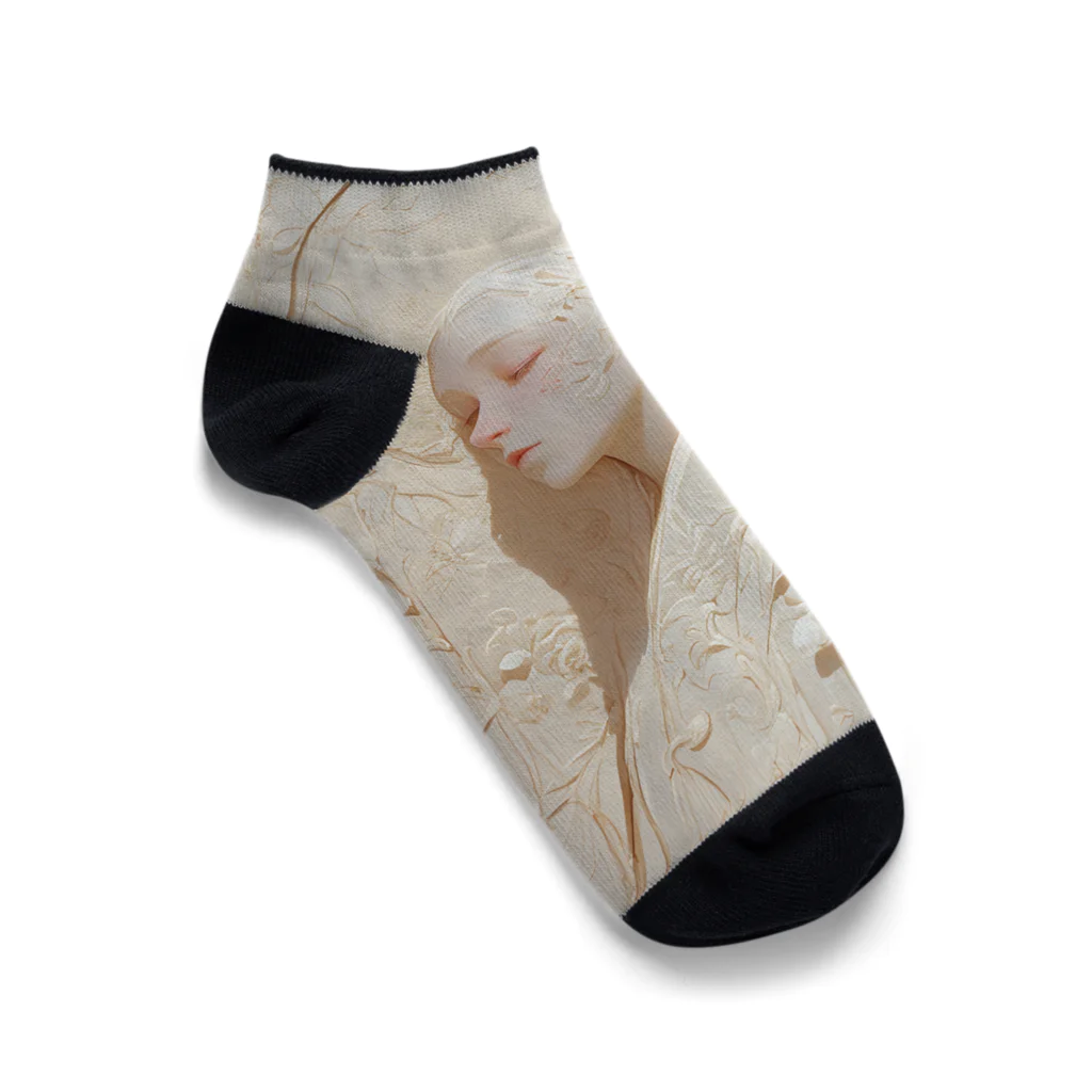 AQUAMETAVERSEの美しい女性の彫刻　　なでしこ1478 Ankle Socks