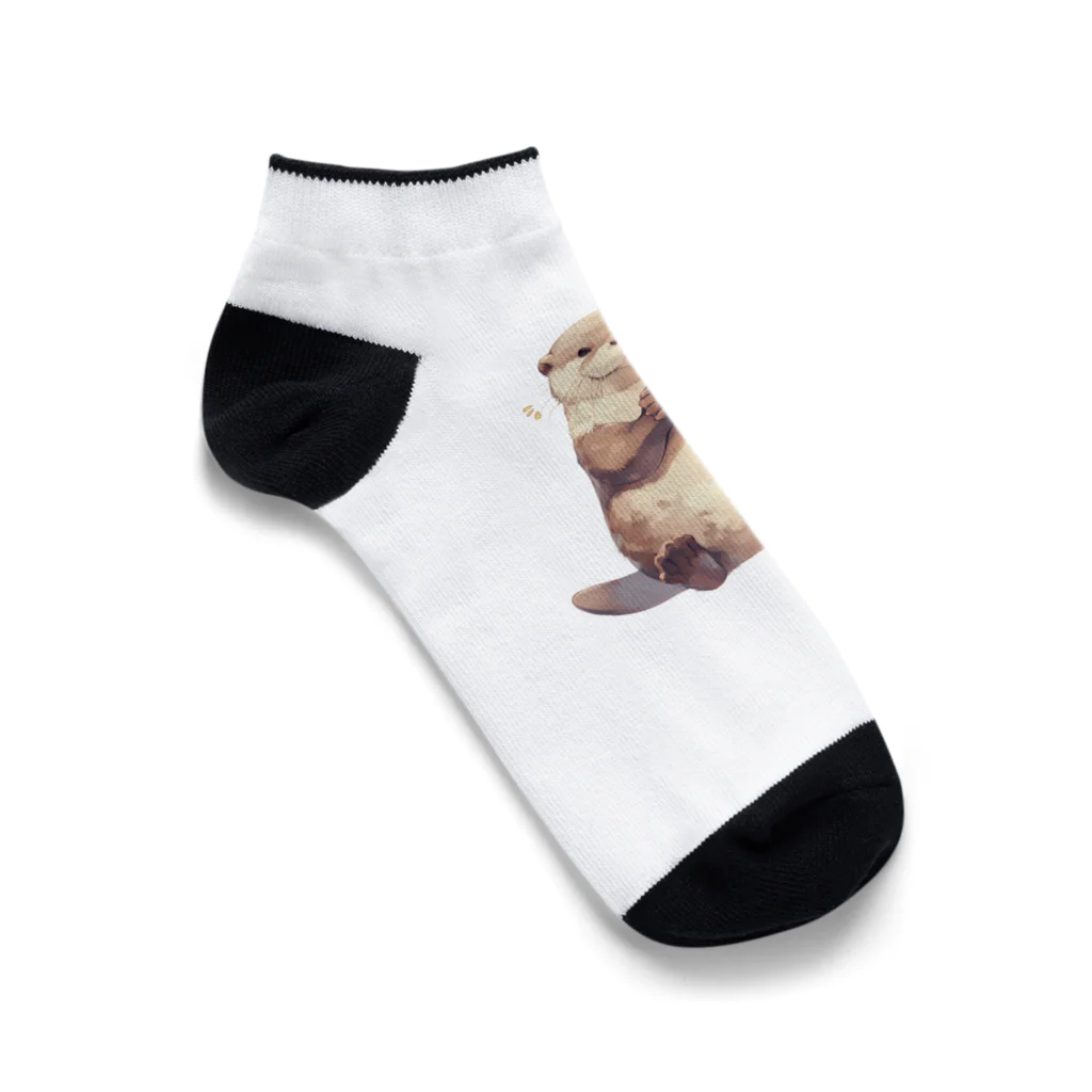 Cute Animalsのおねだりカワウソ Ankle Socks