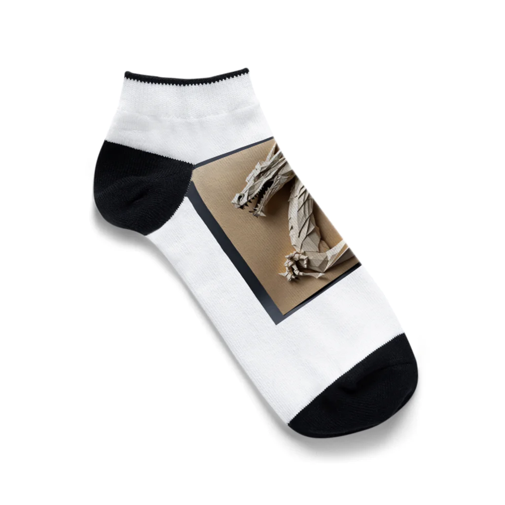 cotaro_worksの古代のドラゴン　折り紙05 Ankle Socks