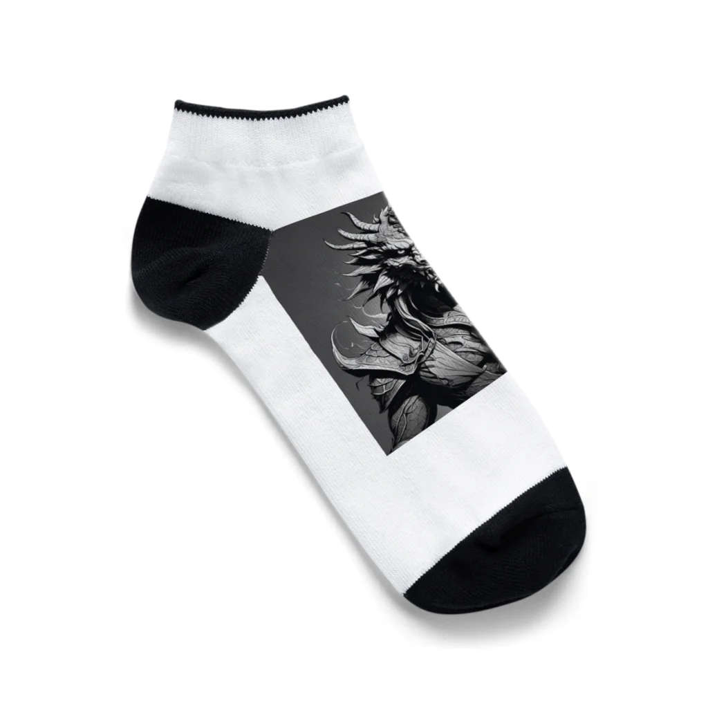 cotaro_worksのドラゴン 鉛筆画03 Ankle Socks