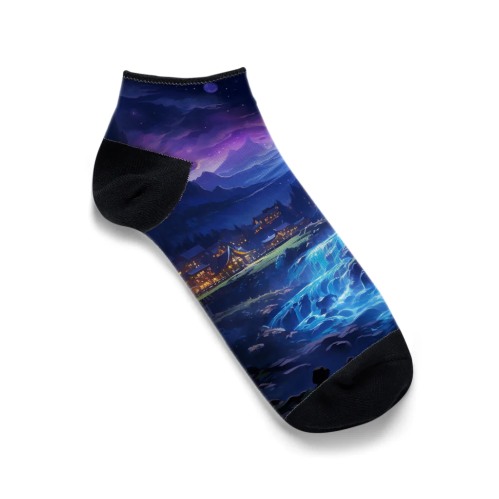 AQUAMETAVERSEの夜空　なでしこ1478 Ankle Socks