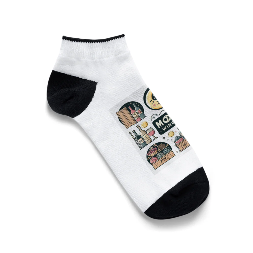 MOONY'S Wine Closetの夢心地な月夜の小さなワイン屋さん Ankle Socks