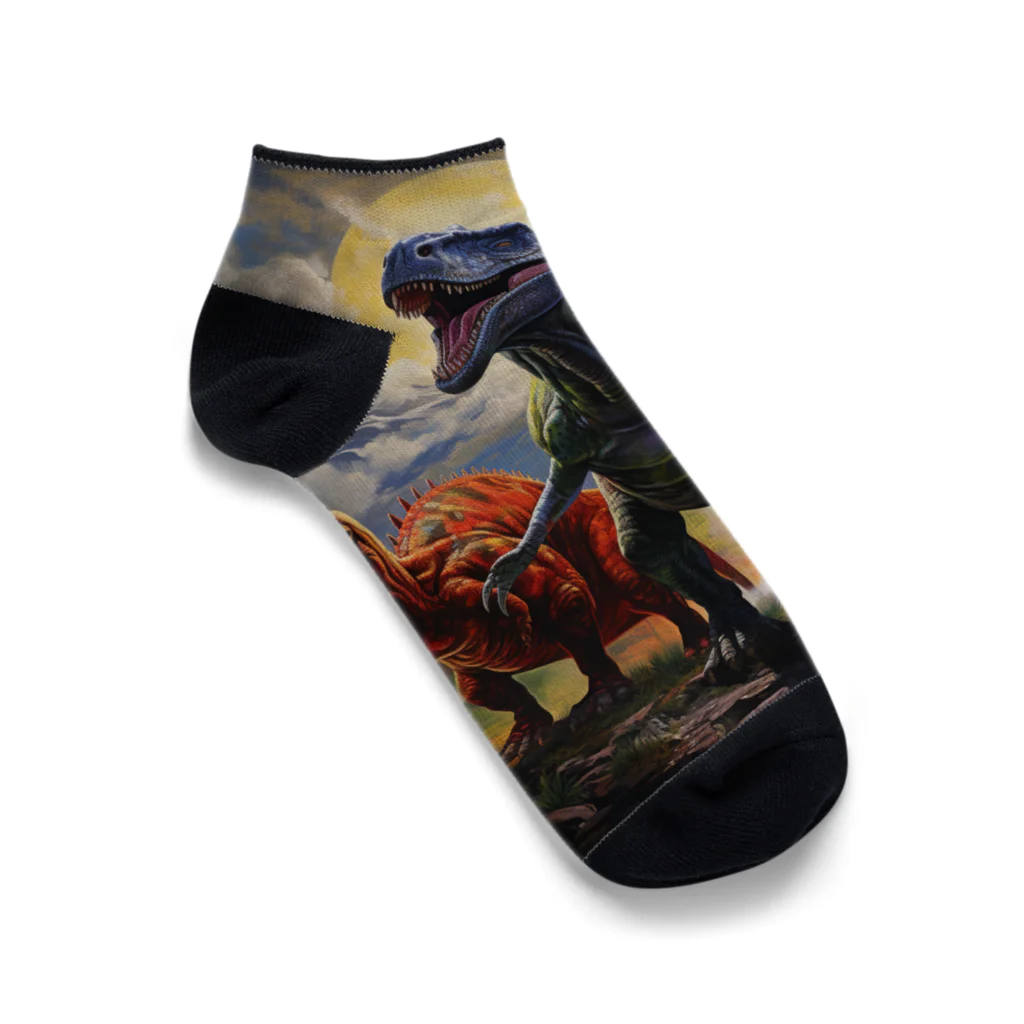 AQUAMETAVERSEの恐竜　なでしこ1478 Ankle Socks