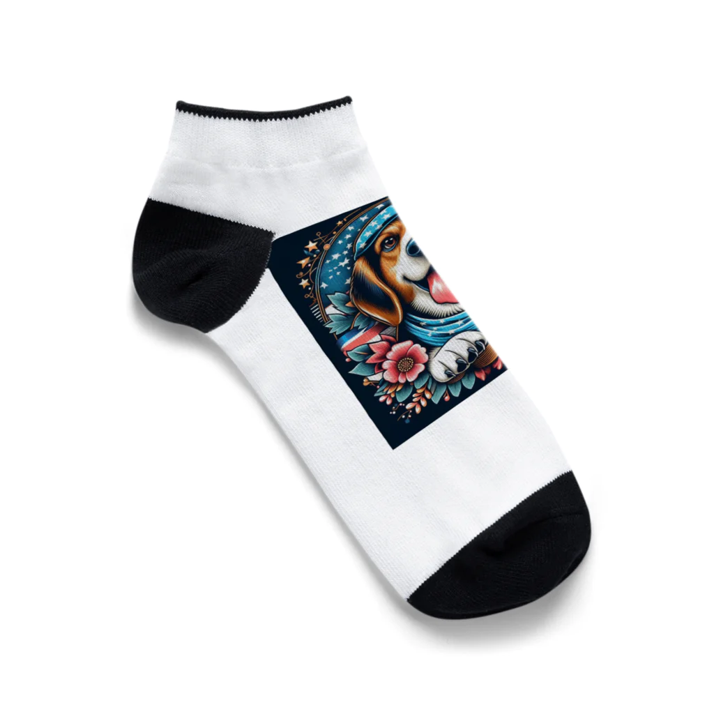 a.t.storeのアメリカンな犬 Ankle Socks