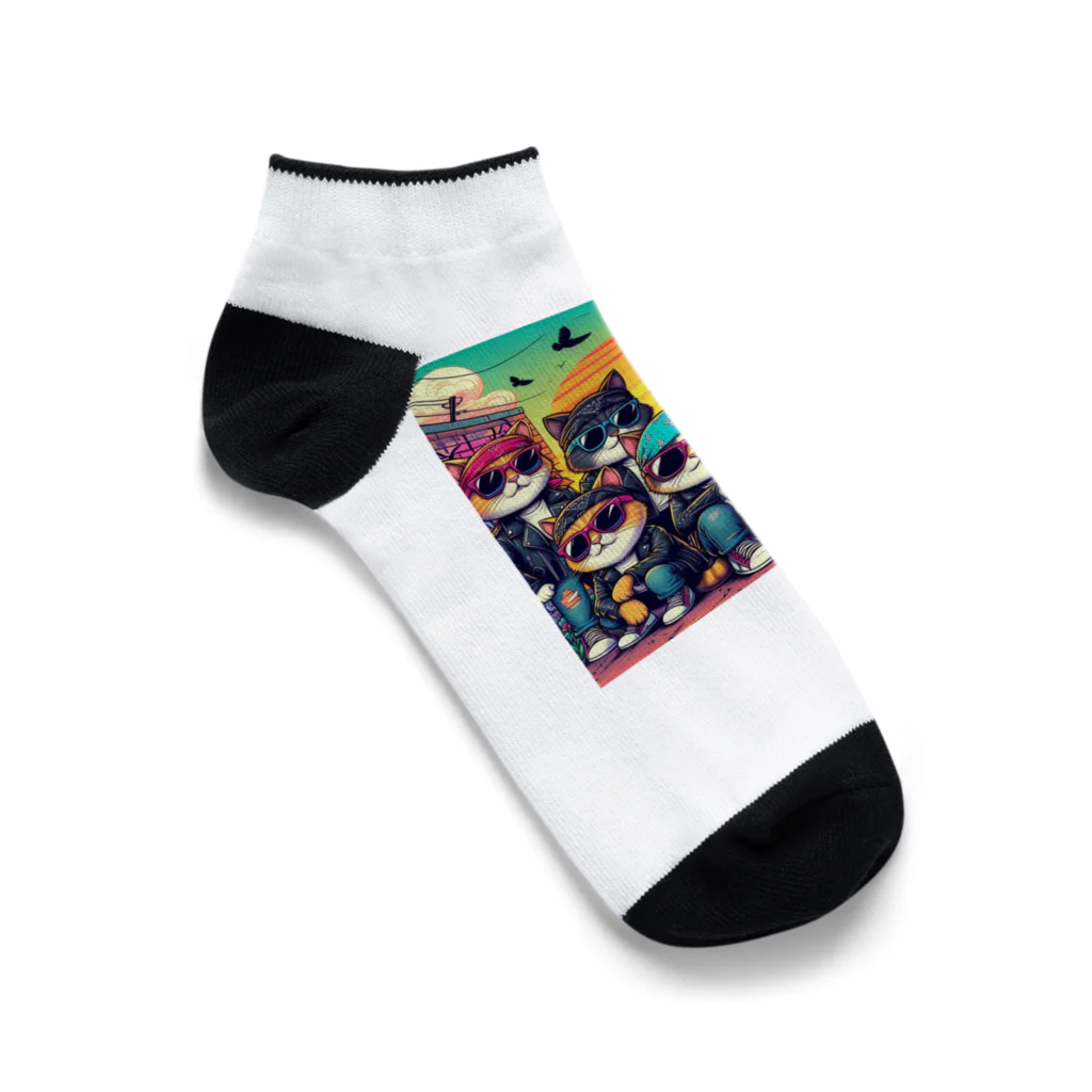 なるたか屋のギャング猫 Ankle Socks