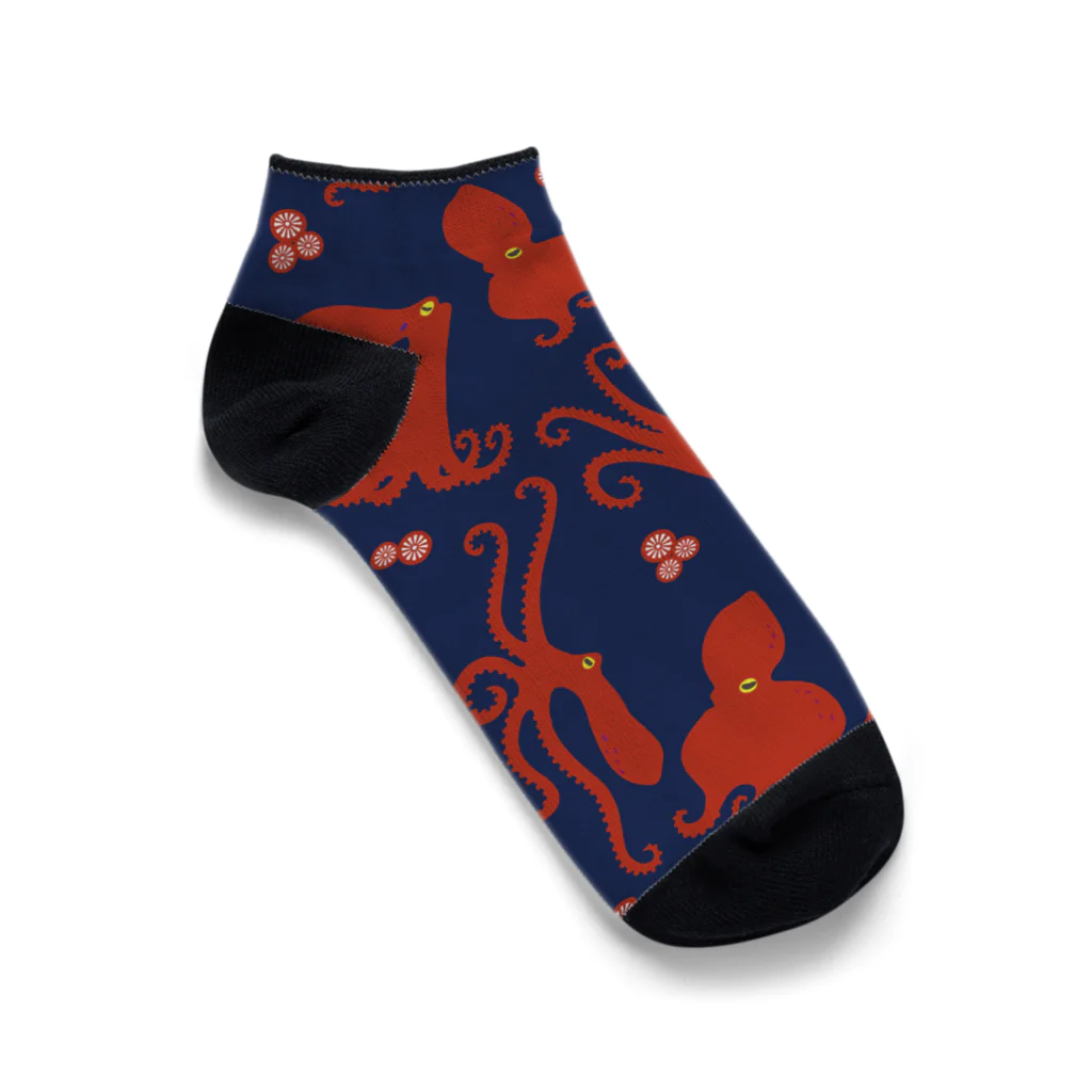 oba:obaの蛸がいっぱい Ankle Socks