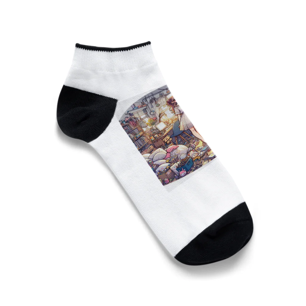 Jindyblogの働いたら負け（裏と表） Ankle Socks